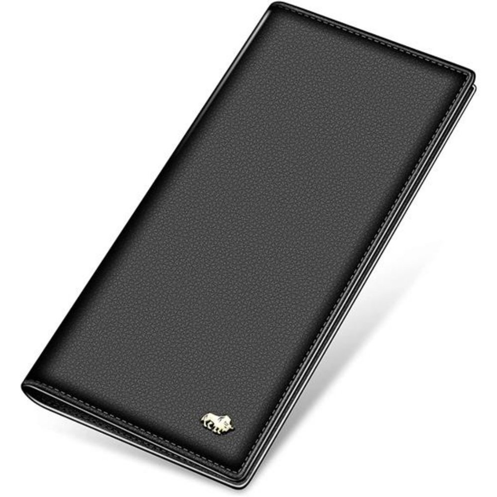 RFID Bifold Wallets Slim Credit Card Wallet Real Leather Mens Long Wallet